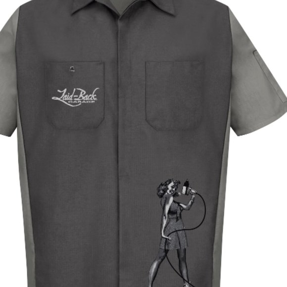 Red Kap 55 Gasser Mechanic Work Shirt LAST LARGE - Picture 1 of 2